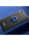 Kilifone - Xiaomi Uyumlu Redmi 6a - Kılıf Yüzüklü Auto Focus Ravel Karbon Silikon Kapak - Mavi