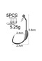 Jig Krank Kafa Dikenli Kanca 2g 3g 5.25g 7g Yumuşak Cazibesi Solucan Ofset Olta 5.25g 5pcs 5.25g 5pcs