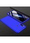 Kilifone - Samsung Uyumlu Galaxy A20s - Kılıf 3 Parçalı Parmak İzi Yapmayan Sert Ays Kapak - Mavi