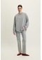 Oversıze Basıc Sweatshırt Gri Melanj 11557026 Çok Renkli