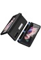 Kilifone - Samsung Uyumlu Galaxy Z Fold 3 - Kılıf 360 Full Koruyucu Pu Tasarımlı M-magnet Kılıf - Siyah
