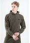 Maraton Sportswear Comfort Erkek Kapşonlu Düşük Kol Outdoor Açık Haki Sweatshirt 21762-açık Haki