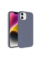 Kilifone - İphone Uyumlu İphone 12 - Kılıf Kablosuz Şarj Destekli Plas Silikon Kapak - Lavendery Gray