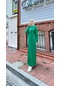 Cennet Taş Detaylı Yakalı Elbise - 71148 - Benetton Yeşil-benetton Yeşil