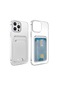 Kilifone - İphone Uyumlu İphone 14 Pro Max - Kılıf Esnek Şeffaf Kart Bölmeli Setra Silikon Kapak - Renksiz