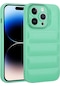 İphone 14 Pro Uyumlu Kamera Korumalı Parlak Aihttg'li Zore Galya Kılıf-su Yeşil Su Yeşil