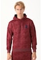 Maraton Sportswear Comfort Erkek Kapşonlu Uzun Kol Basic Bordo Sweatshirt 21332-bordo