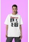 Rapper The Weekend Baskılı Unisex Tişört, Oversize Rap Tişört Beyaz