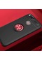 Kilifone - Xiaomi Uyumlu Mi 5x / Mi A1 - Kılıf Yüzüklü Auto Focus Ravel Karbon Silikon Kapak - Siyah-kırmızı