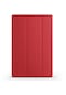 Noktaks - Samsung Uyumlu Galaxy Tab S9 Fe Plus - Kılıf Smart Cover Stand Olabilen 1-1 Uyumlu Tablet Kılıfı - Kırmızı