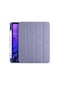 Kilifolsun iPad Uyumlu Air 10.9 2022 5.nesil Kalem Bölmeli Stand Olabilen Origami Tri Folding Kılıf Mor