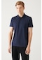 Avva Erkek Lacivertvert Standart Fit Normal Kesim 3 Düğmeli Kıvrılmaz Polo Yaka T-Shirt E001035