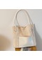Beyaz Yogodlns Yaz Hasır Kadın Dokuma Omuz Çantası Tatil Rattan Plaj Kovası Patchwork Tote Çanta
