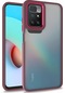 Ekılıf - Xiaomi Redmi Note 11t 5g Uyumlu Kılıf Arkası Şeffaf Kamera Çevresi Parlak Zıt Renkli Flora Kapak - Kırmızı
