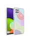 Tecno - Samsung Galaxy Uyumlu A22 4g - Kılıf Kenarlı Renkli Desenli Elegans Silikon Kapak - No6