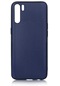 Mutcase - Oppo Uyumlu A91 - Kılıf Mat Renkli Esnek Premier Silikon Kapak - Lacivert