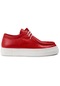 Deery Hakiki Deri Kırmızı Kadın Sneaker - Z1682zkrmc01