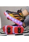 Snapbuy Led İşıklı Şarjlı, 4 Tekerlekli Çocuk Paten Ayakkabı, Gizli Tekerlekli Spor Ayakkabı Kırmızı - Siyah