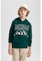 Defacto Erkek Çocuk Oversize Fit Baskılı Kapüşonlu Sweatshirt B6137a824spgn1116