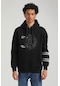 Kapüşonlu Siyah Slim Fit Hoodie 23fwm64054-sıyah Siyah