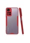 Kilifone - Xiaomi Uyumlu Redmi Note 11 Pro Plus 5g - Kılıf Kenarı Renkli Arkası Şeffaf Parfe Kapak - Kırmızı