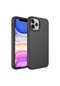 Noktaks - iPhone Uyumlu 12 Pro Max - Kılıf Metal Çerçeve Ve Buton Tasarımlı Silikon Luna Kapak - Siyah