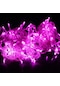 Pembe 10 M Dize 100 Led Noel Ağacı Peri Parti Işıkları Lamba Noel Dekor Su Geçirmez Pembe