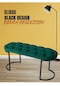 Elısse Yeşil Model- Oval Metal Ayak 100 Cm Bench&koltuk&puf-yatak Odası Önü&ucu Puff&oturak