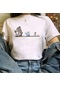 Harajuku Kawaii T Shirt Kadın Ullzang Tshirt Komik Karikatür T-shirt Sevimli Anime Üst Tee Unisex T-shirt Mavi