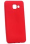 Kilifone - Samsung Uyumlu Galaxy A7 2016 - Kılıf Mat Renkli Esnek Premier Silikon Kapak - Kırmızı