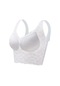 Beyaz Artı Boyutu Kadın Longline Minimizer Sutyen Kablosuz Yaz Ince Sütyen Güzellik Geri Iç Çamaşırı Toplanan Push Up Bralette Üst