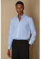 Lufian Austın Erkek Klasik Gömlek Slim Fit Mavi 111010514100300