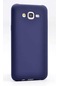 Kilifone - Samsung Uyumlu Galaxy J7 - Kılıf Mat Renkli Esnek Premier Silikon Kapak - Lacivert