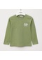 Erkek Çocuk Uzun Kol Tişört - 16817 - Çağla Yeşili