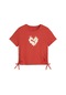 Puma Flamıng Love Knotted Tee Kırmızı Kız Çocuk Kısa Kol T-shirt 000000000102230809 Kırmızı