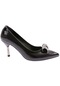 Dgn 515 Kadın Silver Tokalı Taşlı İnce Topuklu Ayakkabı 515-1510-R7749