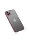 Noktaks - iPhone Uyumlu 13 Pro Max - Kılıf Arkası Mat Kenarları Renkli Sert Retro Kapak - Koyu Mor
