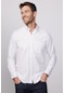 Tudors Klasik Fit Uzun Kol Düz Yaka Düğmeli Cepli Beyaz Erkek Gömlek-28653-beyaz