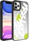 iPhone Uyumlu 11 Pro Max Kılıf Aynalı Desenli Kamera Korumalı Parlak Lopard Mirror Kapak - Yazı