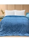 Komfort Home Çift Kişilik Çift Taraflı Renkli Lüx Welsoft Peluş Ultra Yumuşak Yorgan - Mavi