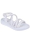 Pullman Arkası Lastikli Kadın Sandalet Sk-35243 Beyaz-beyaz