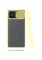 Kilifone - Samsung Uyumlu Galaxy A81 Note 10 Lite - Kılıf Slayt Sürgülü Arkası Buzlu Lensi Kapak - Sarı