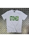 Stoned Baskılı T-shirt Beyaz