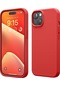 İphone 15 Plus Uyumlu Silikon Kılıf - Pastel Renk Tonu Esnek Tam Koruma Kapak - Kırmızı