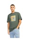 Jack&jones O Yaka Baskılı Kısa Kollu Yeşil Erkek T-shirt 12253679