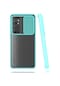 Noktaks - Xiaomi Uyumlu Xiaomi Mi Note 10 Lite - Kılıf Slayt Sürgülü Arkası Buzlu Lensi Kapak - Turkuaz