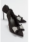 Vegas Siyah Süet Kadın Topuklu Ayakkabı