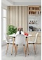 Atlas Mdf 95cm / Yuvarlak Mutfak Masası / Yuvarlak Yemek Masası / Yuvarlak Masa / Granit Desen Beyaz Granit+beyaz Sandalye