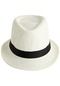 Kırık Beyaz Renk Kumaş Fötr Gösteri Şapkası Çocuk 54 Numara 6/7 Yaş Gösteri