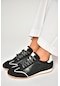 Fox Shoes U820730509 Siyah Kadın Spor Ayakkabı Sneakers Siyah-suni Deri